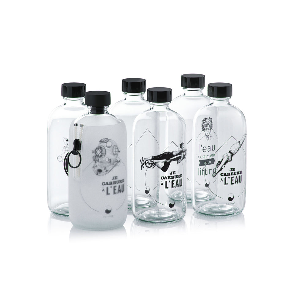 LAB[O] | The Water Bottle - Carbure Collection 6-Pack - AQUAOVO