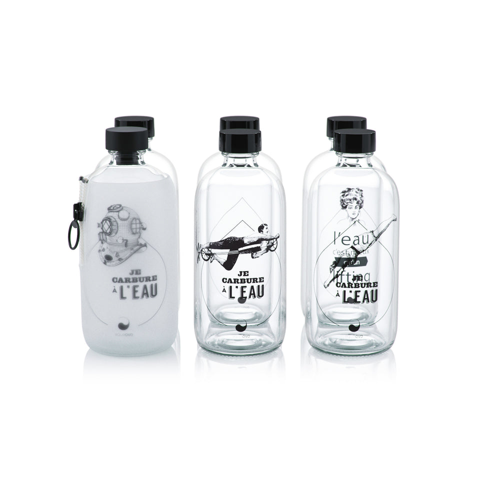 LAB[O] | The Water Bottle - Carbure Collection 6-Pack - AQUAOVO