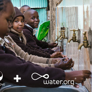 10$ donation to Water.org - Provides a lasting access to safe water for one person in the developing world. - AQUAOVO