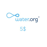 Don de 5$ à Water.org - Fournit un accès durable à l'eau potable pour une personne dans le monde en développement. - AQUAOVO